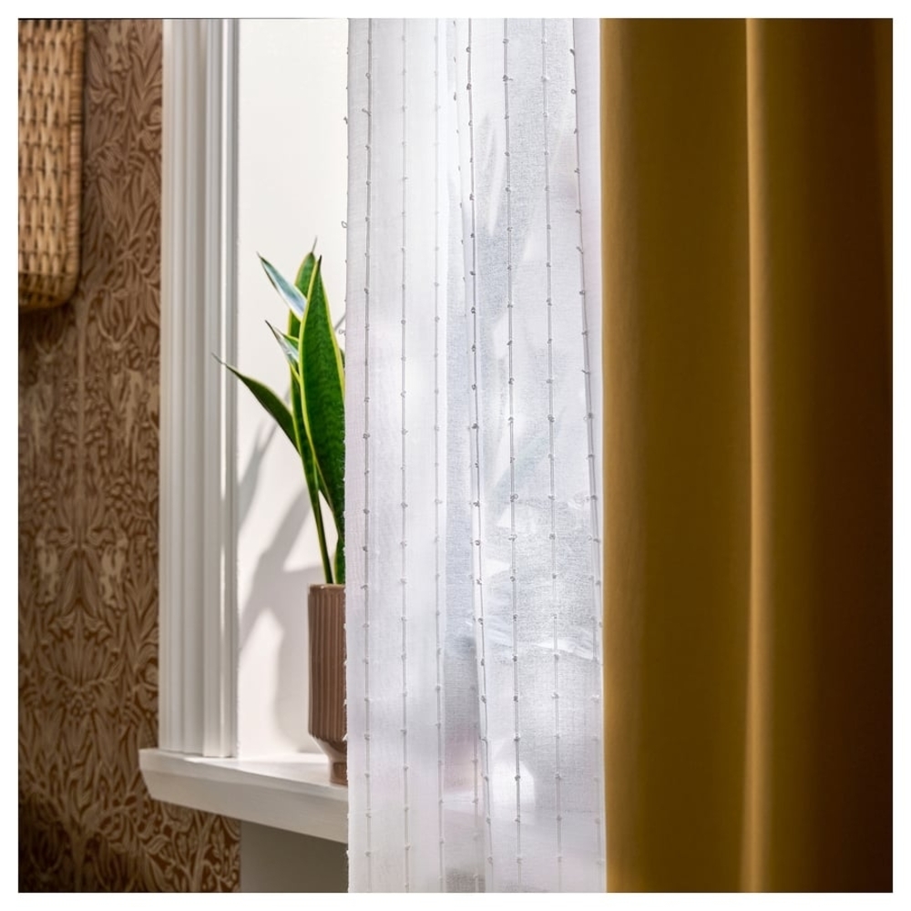 Six Ikea Matilda White Sheer Curtain
